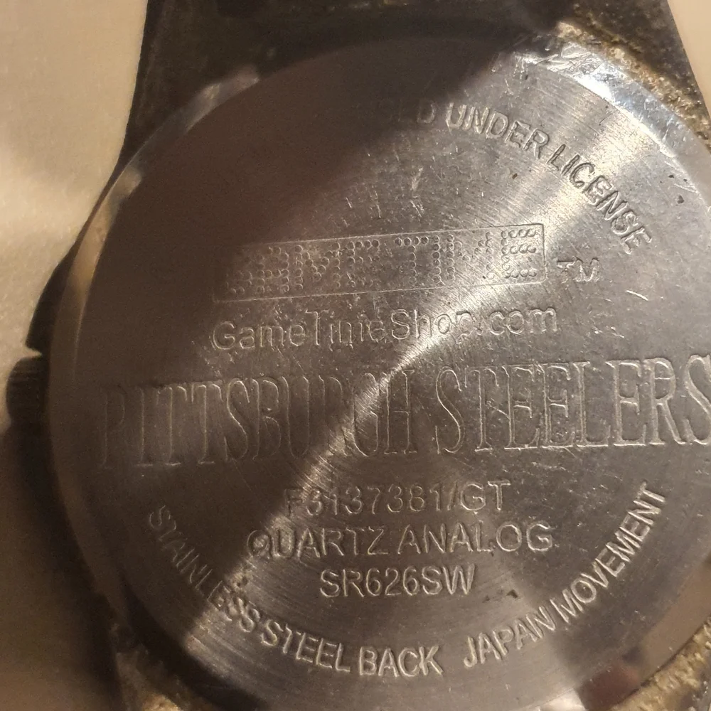 10/$20 Game Time Silver Stainless Steel NFL Pittsburgh Steelers Men's Watch